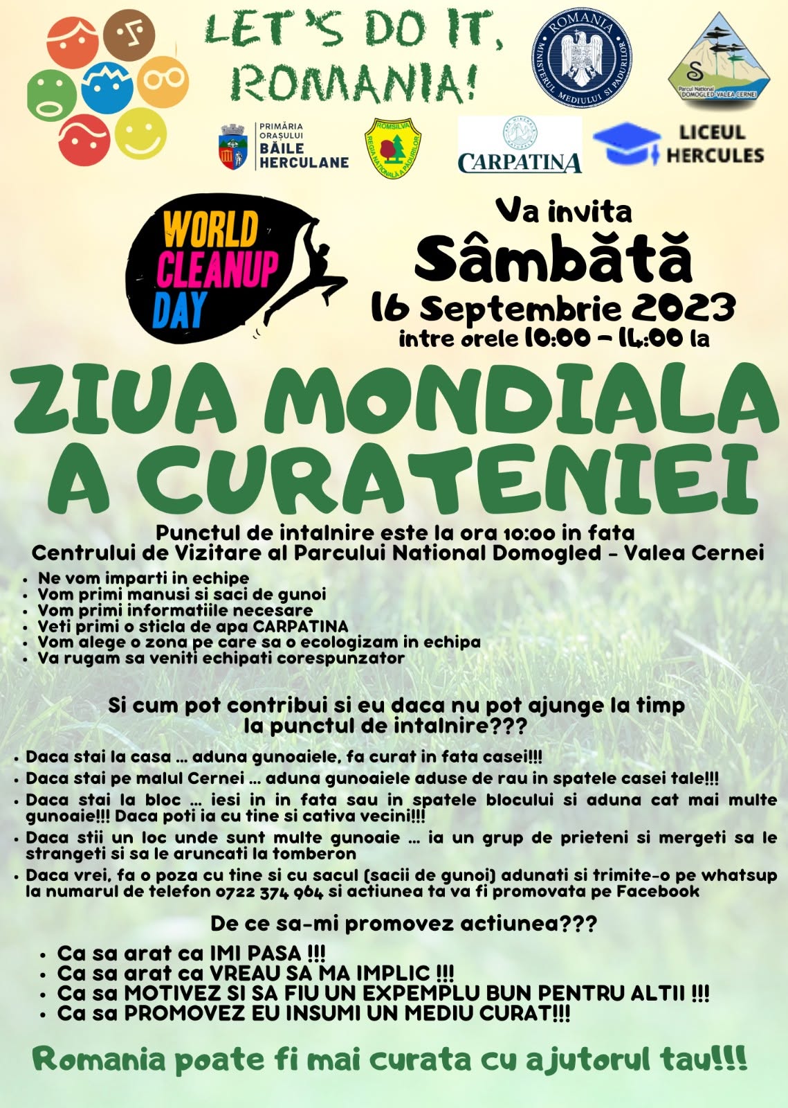 Afiș Ziua mondială a curățeniei